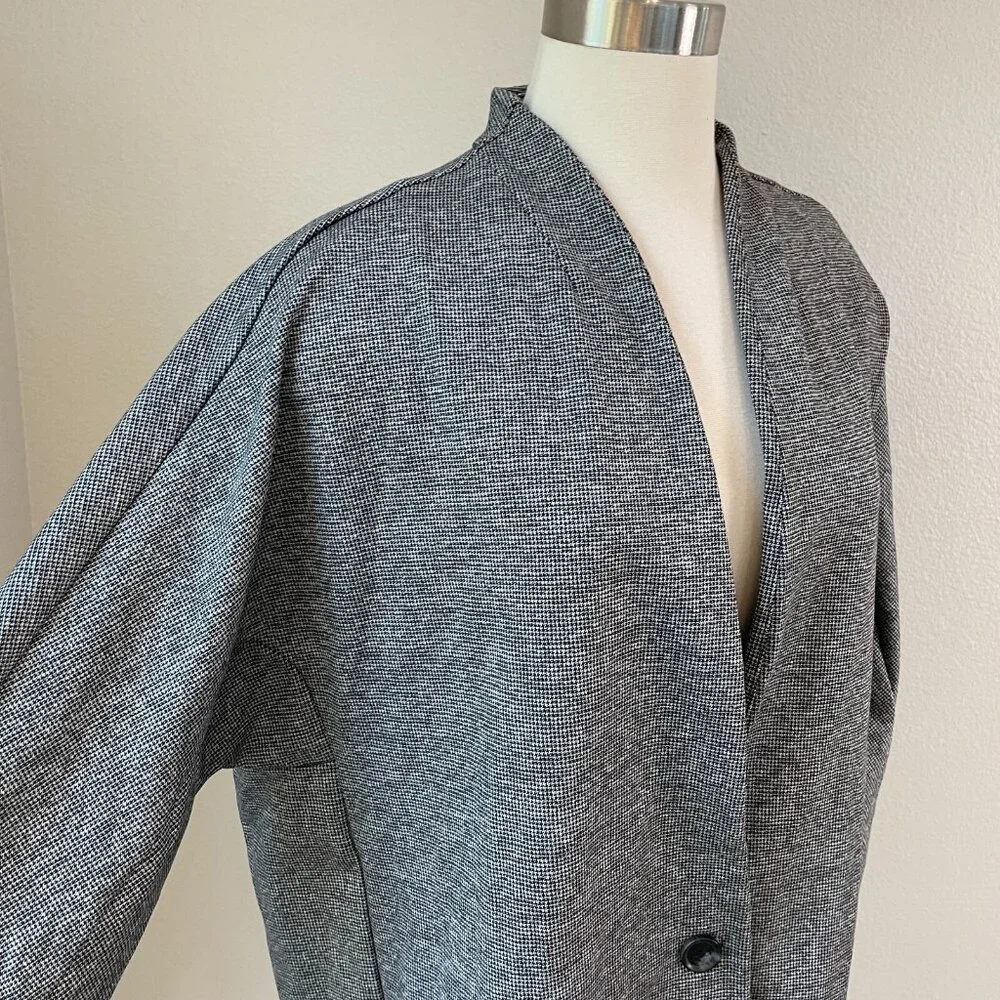 NEW $120 Banana Republic Womens‎ XL Collarless One Button Blazer Stretch Jacket